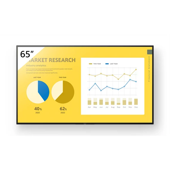 SONY Bravia 16/7 FW-65EZ20L 65" professzionális LCD kijelző, Android TV, 3840x2160, 16:9, 350 cd/m2, 3xHDMI/2xUSB/WIFI