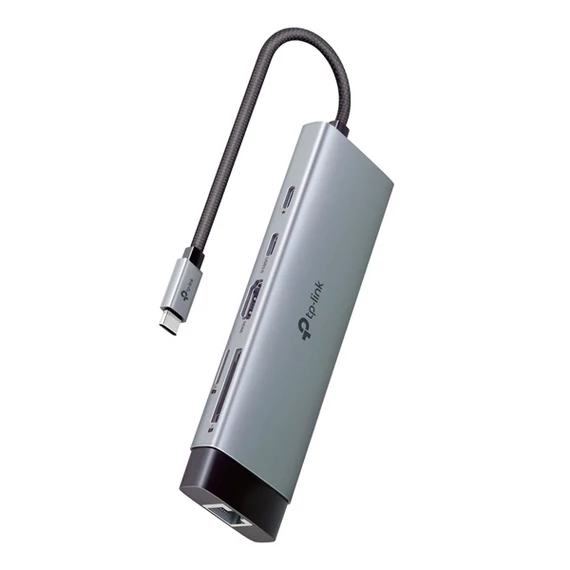 TP-LINK USB Type-C HUB 9 portos 1xHDMI + 1xLAN + 1xPD 100W + 1xUSB-C, 3xUSB +2xKártyaolvasó, UH9120C