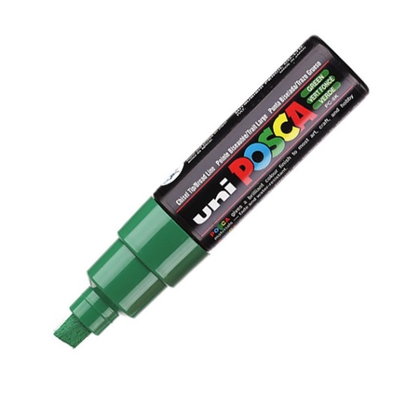 UNI POSCA Marker Pen PC-8K Broad Chisel - Green