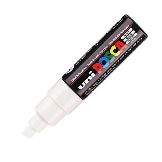 UNI POSCA Marker Pen PC-8K Broad Chisel - White