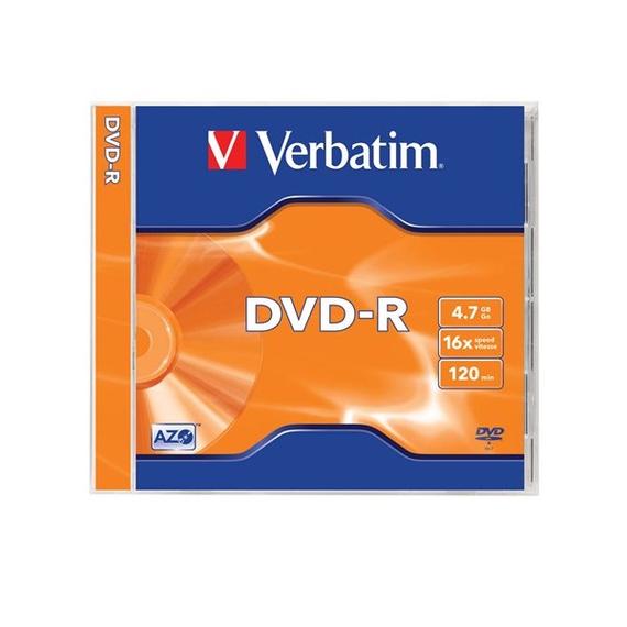 VERBATIM DVD-R lemez, AZO, 4,7GB, 16x, 1 db, normál tok,