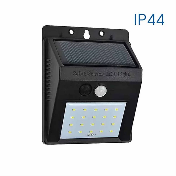VIVALUX, 004728, PIN Szolár LED reflektor, mozgásérzékelővel, 0,5W, 4000K, 110lm, IP44, Fekete,