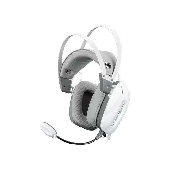 WHITE SHARK GH-2446W GOTTAN-W  vez.nélk. gamer fejhallgató mikrofonnal, fehér