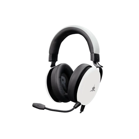 WHITE SHARK GH-2540W ELEPHANT-W  vezetékes gamer fejhallgató mikrofonnal, fehér