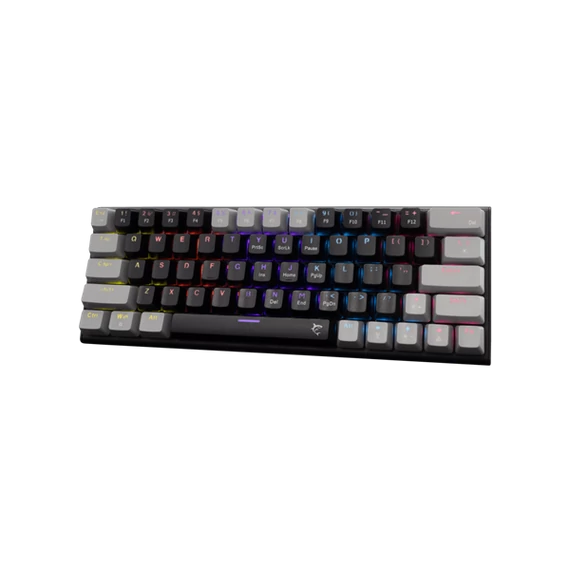 WHITE SHARK WAKIZASHI-2/B-G/R-HU, GK-002113V2/B-G/R-HU fekete/szürke magyar, mechanikus gamer billentyűzet, piros kapcs.