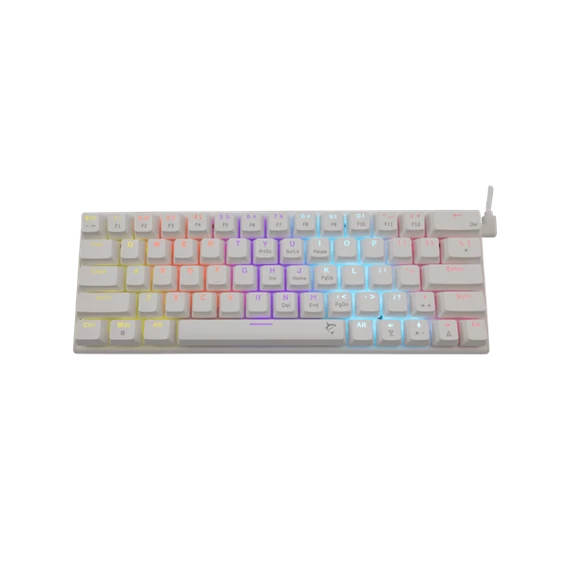 WHITE SHARK WAKIZASHI-2/W/BL-HU, GK-002223V2-W/BL-HU magyar fehér mechanikus gamer billentyűzet