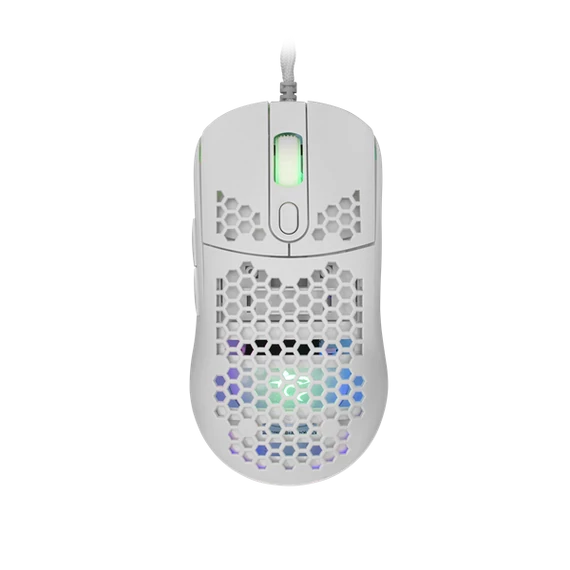 WHITE SHARK GM-5007W GALAHAD gamer egér, fehér, 6400 dpi