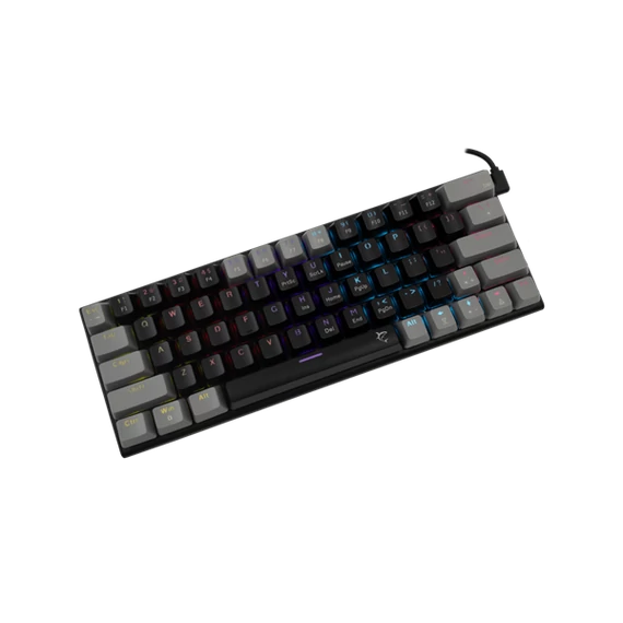 WHITE SHARK WAKIZASHI-B-G/BL-US, GK-002112-B-G/BL-US fekete/szürke mechanikus gamer billentyűzet, angol