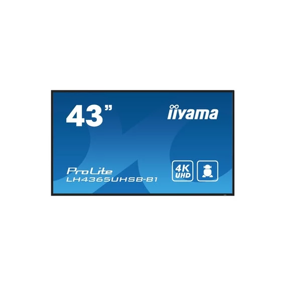 iiyama Prolite IPS 24/7 42.5", 3840x2160, 16:9, 800cd/m2, 8ms,1200:1, HDMIx2/DP/USBx2/RS232C/RJ45/, LH4365UHSB-B1