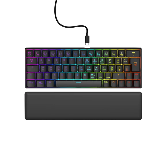 URAGE by HAMA 217828, GAMING URAGE EXODUS 760TKL MECHANIKUS MINI BILLENTYŰZET, RGB, RED SWITCH, FEKETE