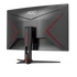 AOC Ívelt Gaming 165Hz VA monitor 27" C27G2E/BK, 1920x1080, 16:9, 250cd/m2, 1ms, 2xHDMI/DisplayPort/VGA