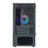 COOLER MASTER Ház Mini Tower ATX MASTERBOX MB320L ARGB + Kontroller,2db Ventilátorral,Tápegység nélkül, Üvegfalú, fekete