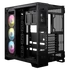 CORSAIR Ház iCUE LINK 6500X RGB, 3x iCUE LINK RX120 RGB Ventilátor, Tápegység nélkül, Edzett Üveg, fekete