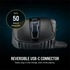 CORSAIR Vezetékes/Vezeték Nélküli Egér Gaming, DARK CORE RGB PRO, 8 programozható gomb, RGB, 18000dpi, fekete