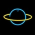 FOREVER LIGHT Neon LED dekorációs lámpa SATURN,  ki/be kapcsoló, USB vagy 3xAA 1,5V, 2m kábel,