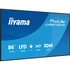 IIYAMA ProLite LFD, IPS, 24/7, 86", 3840x2160, 16:9, 500 cd/m˛, 8ms, 1400:1, HDMIx3/DisplayPort/USB/RS-232C/RJ45/IR,