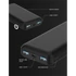 JUICE UNIVERZÁLIS HORDOZHATÓ, ASZTALI AKKUMULÁTOR TÖLTŐ - ECO 5 POWER BANK - 2XUSB +TYPE-C - 15.000 MAH - FEKETE