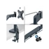 LEITZ, Ergo Dual helytakarékos monitor- és laptopkar, sötétszürke
