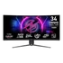 MSI Monitor GAMING MPG 346CQRF X24 Ívelt 34" UWQHD, 3440x1440, 240Hz RapidVA 21:9, 400cd/m2, 1 ms, 2x HDMI, DP, USB-C