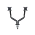 MULTIBRACKETS 2 karos asztali konzol, M Deskmount Gas Spring Dual Black (15-30", max.VESA: 100x100 mm, 9 kg)