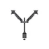 MULTIBRACKETS 2 karos asztali konzol, M VESA Gas Lift Arm Dual Black (15-32", max.VESA: 100x100 mm, 10 kg)