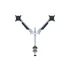 MULTIBRACKETS 2 karos asztali konzol, M VESA Gas Lift Arm Dual Silver (15-32", max.VESA: 100x100 mm, 10 kg)