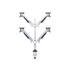 MULTIBRACKETS 4 karos asztali konzol, M VESA Gas Lift Arm Quad Silver (15-32", max.VESA: 100x100 mm, 10 kg)