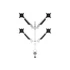 MULTIBRACKETS 4 karos asztali konzol, M VESA Gas Lift Arm Quad White (15-32", max.VESA: 100x100 mm, 10 kg)