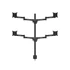 MULTIBRACKETS Asztali konzol (4 képernyős), M VESA Deskmount Officeline Quad Black (15-30", max.VESA: 100x100 mm)