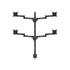 MULTIBRACKETS Asztali konzol (4 képernyős), M VESA Deskmount Officeline Quad Black (15-30", max.VESA: 100x100 mm)