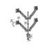 MULTIBRACKETS 4 karos asztali konzol, M VESA Gas Lift Arm Quad Silver (15-32", max.VESA: 100x100 mm, 10 kg)