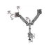 MULTIBRACKETS 2 karos asztali konzol, M VESA Gas Lift Arm Dual Silver (15-32", max.VESA: 100x100 mm, 10 kg)