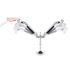 MULTIBRACKETS 2 karos asztali konzol, M VESA Gas Lift Arm Dual Silver (15-32", max.VESA: 100x100 mm, 10 kg)