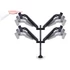 MULTIBRACKETS 4 karos asztali konzol, M VESA Gas Lift Arm Quad Black (15-32", max.VESA: 100x100 mm, 10 kg)