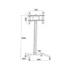 MULTIBRACKETS Gurulós padlóállvány, M Display Stand 180 Single Black (24-65", max.VESA: 700x400 mm, 50kg)