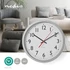 Nedis CLWA110WT falióra, 30 cm átmérő,  1 x AA, fehér, quarz technológia, 1,5V