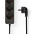Nedis ESOC630F1BK 6 aljzatos elosztó, 3 m, 3680 W, 16 A, fekete