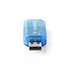 Nedis USCR10051BU USB hangkártya, 3,5mm mikrofon és fejhallgató csatlakozás