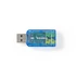 Nedis USCR10051BU USB hangkártya, 3,5mm mikrofon és fejhallgató csatlakozás