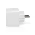 Nedis WIFIP121FWT okos konnektor, Wi-Fi, IP21, 16A, 3680W, fogyasztásmérő, Android™ / IOS