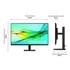 SAMSUNG IPS 100Hz monitor 32" S60UD, 2560x1440, 16:9, 350cd/m2, 5ms, HDMI/DisplayPort/3xUSB/1xUSB-C, Pivot