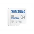 SAMSUNG Memóriakártya, PRO Endurance microSD kártya 64GB, CLASS 10, UHS-I (SDR104), + SD Adapter, R100/W30