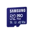 SAMSUNG Memóriakártya, PRO Plus microSDXC kártya 512GB, CLASS 10, UHS-I, U3, V30, A2, + Adapter, R180/W130