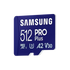 SAMSUNG Memóriakártya, PRO Plus microSDXC kártya 512GB, CLASS 10, UHS-I, U3, V30, A2, + Adapter, R180/W130