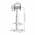 SBOX FS-500 Gurulós konzol, konferencia állvány, 37"-70", 600x400, max 40 kg