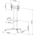 TECHLY ICA-TR6 gurulós padlóállvány 30-65" LED/LCD kijelzőhöz