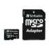 VERBATIM Memóriakártya, microSDXC, 256GB CL10/U1, 90/10 MB/s, adapter, "Premium"